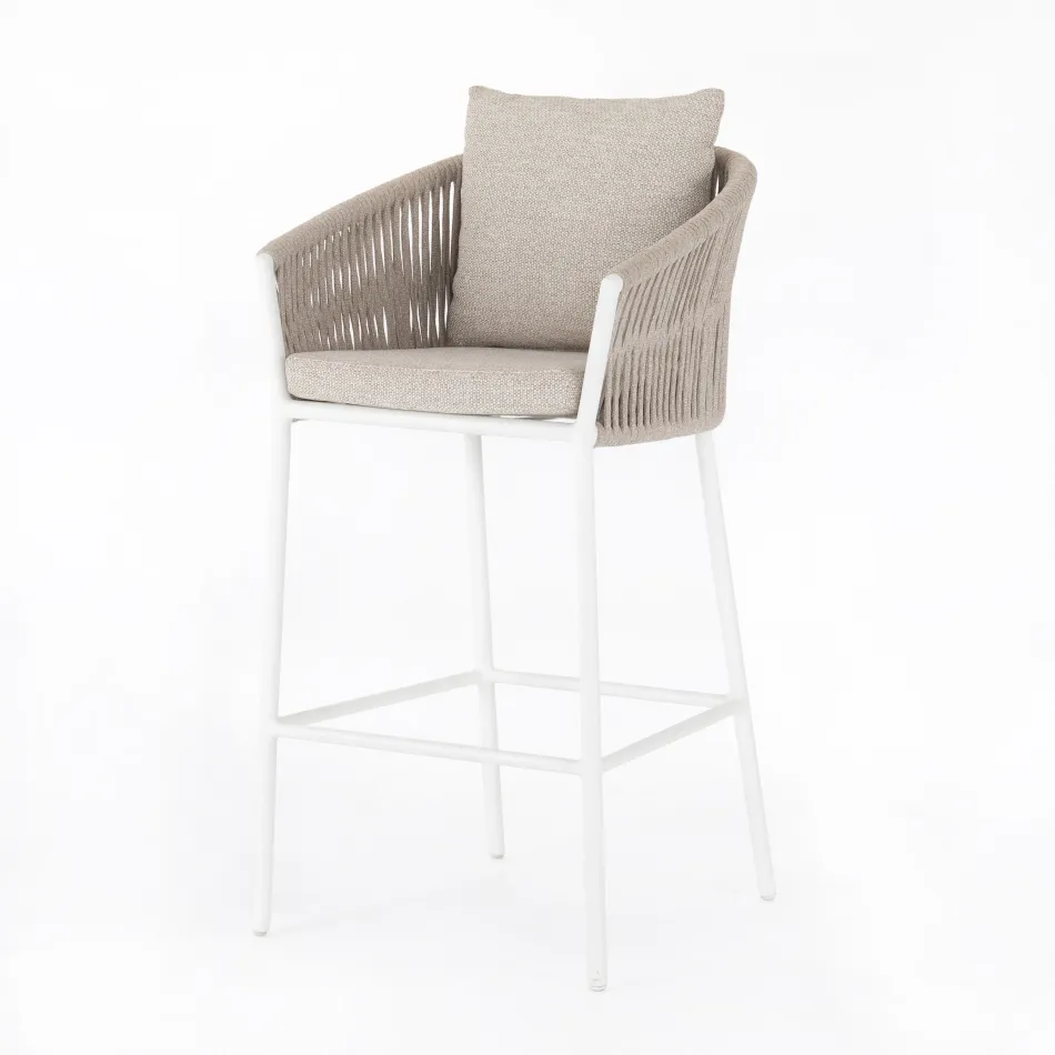 Porto Outdoor White Bar Stool