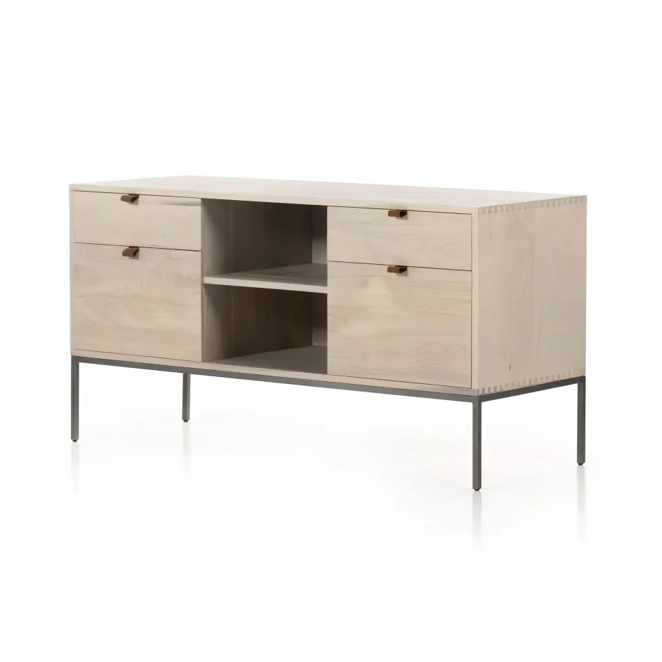 Trey Modular Filing Credenza Dove Poplar