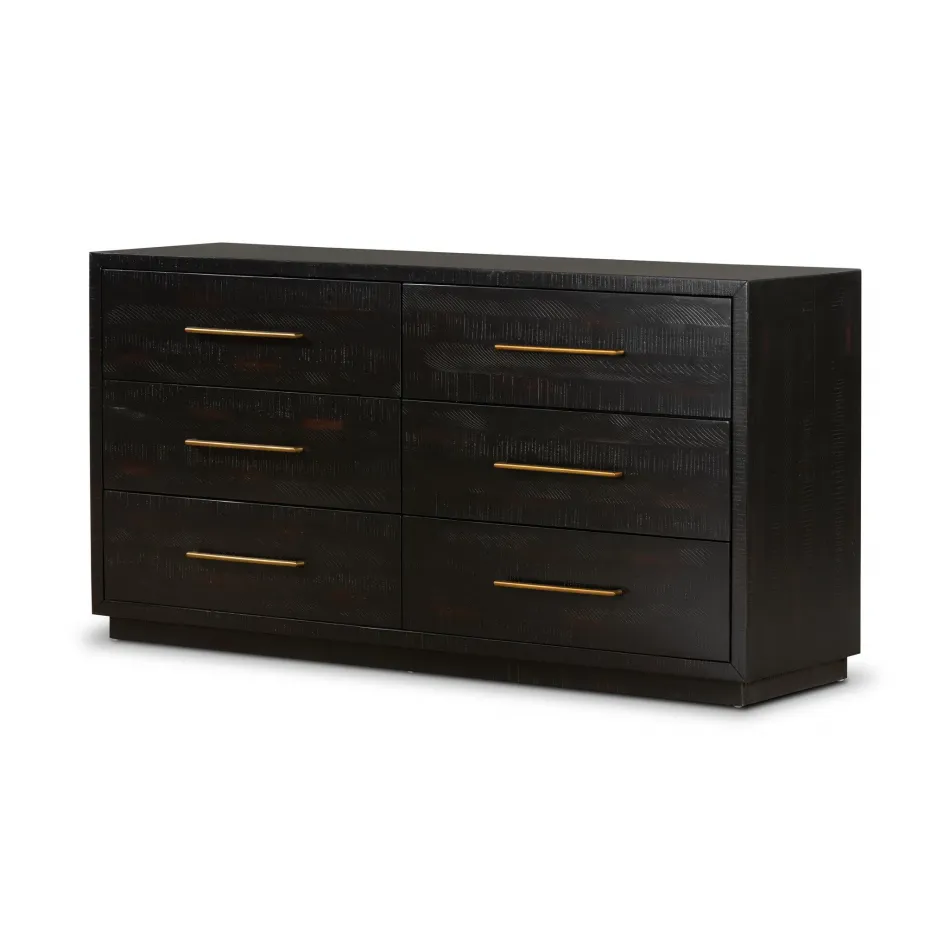 Suki 6 Drawer Dresser Burnished Black