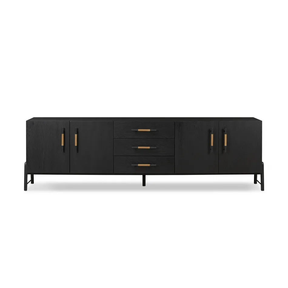 Rosedale Media Console Ebony Oak Veneer