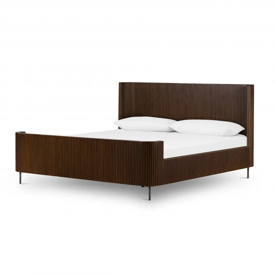 Fletcher Bed Terra Brown Oak King