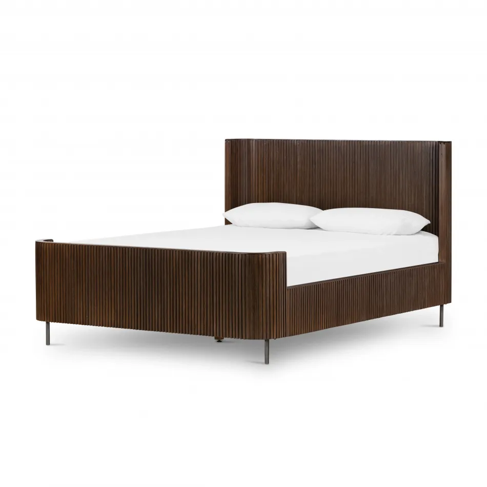 Fletcher Bed Terra Brown Oak Queen