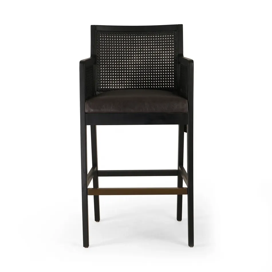 Antonia Cane Bar Stool Sonoma Black