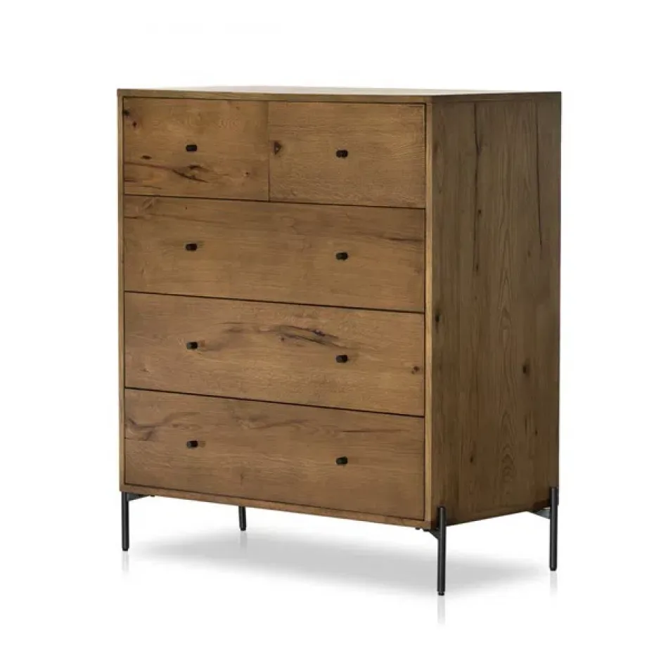 Eaton 5 Drawer Dresser Amber Oak