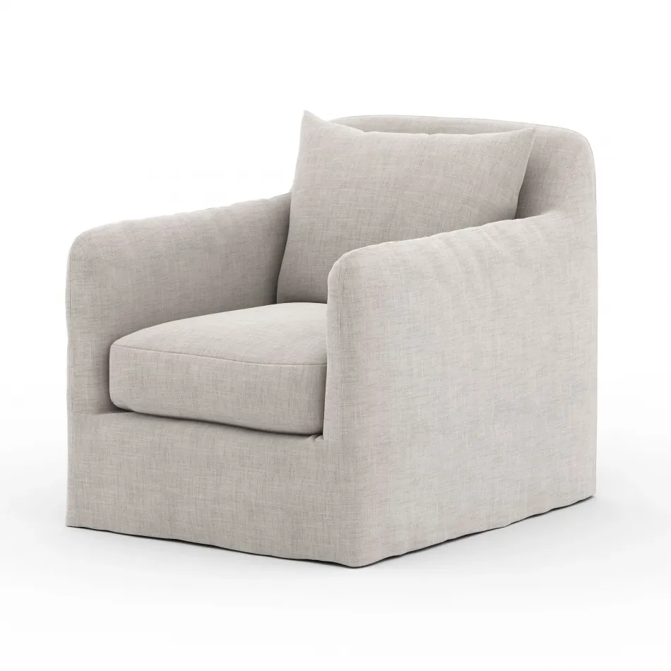 Dade Outdoor Swivel Chair Stone Grey