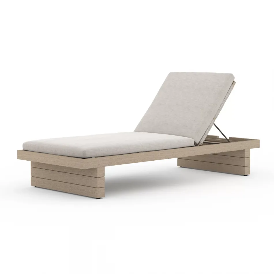 Leroy Outdoor Chaise Brown/Stone Grey