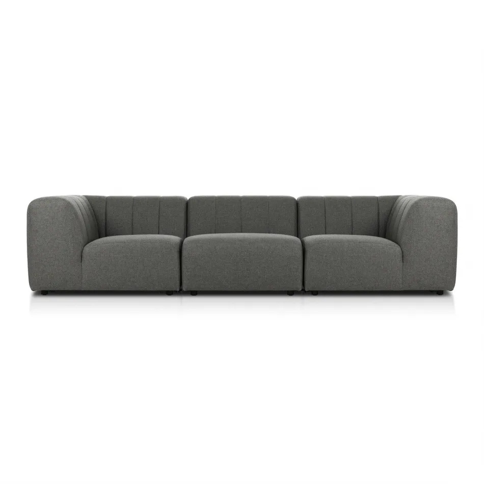 Gwen Outdoor 3-Piece Sectional Sofa Hayes Charcoal