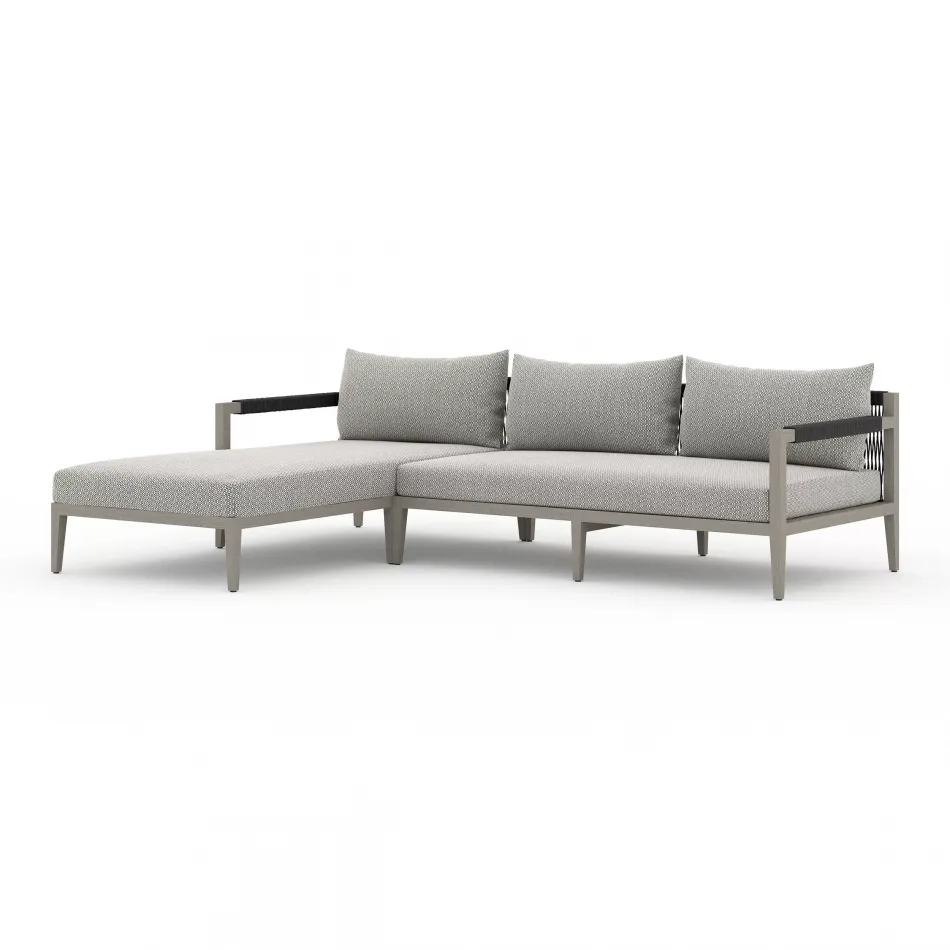 Sherwood 2 Pc Sectional Left Arm Facing Grey/Faye Ash