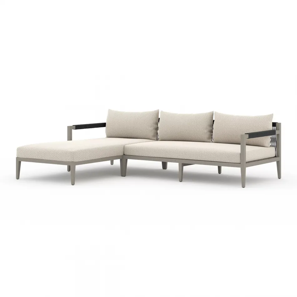 Sherwood 2 Pc Sectional Left Arm Facing Grey/Faye Sand