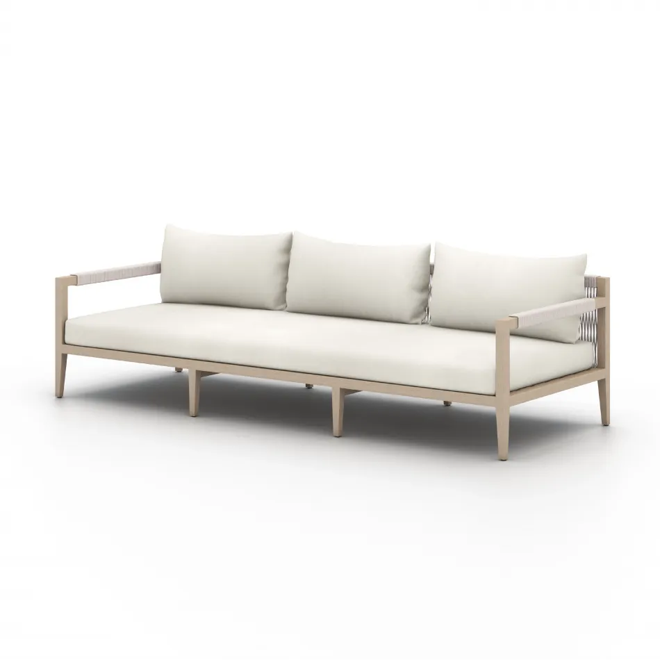 Sherwood Outdoor Sofa 93" Washed Brown/Natural Ivory