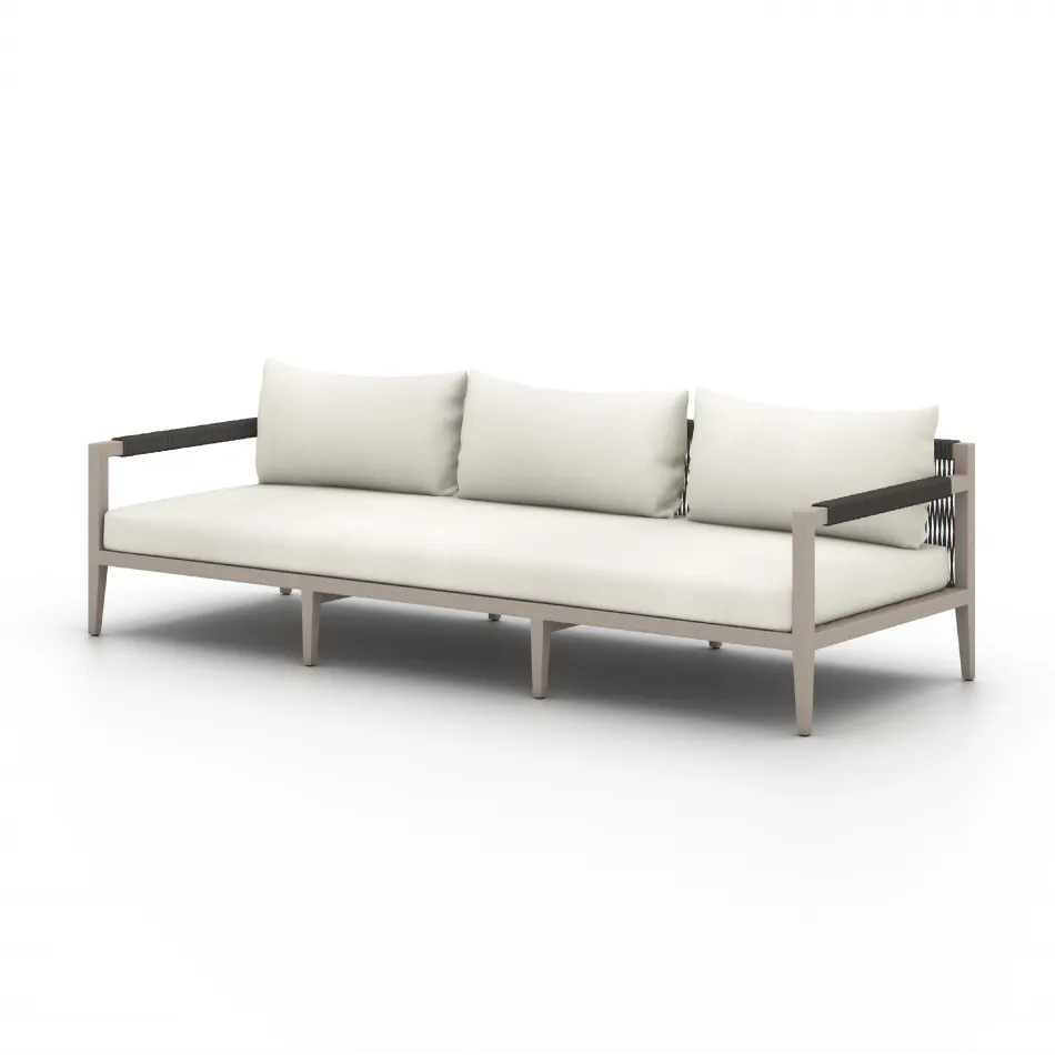 Sherwood Outdoor Sofa 93" Grey/Natural Ivory