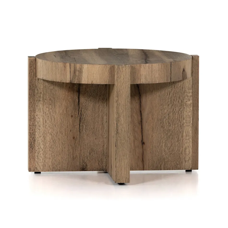 Bingham End Table Rustic Oak Veneer