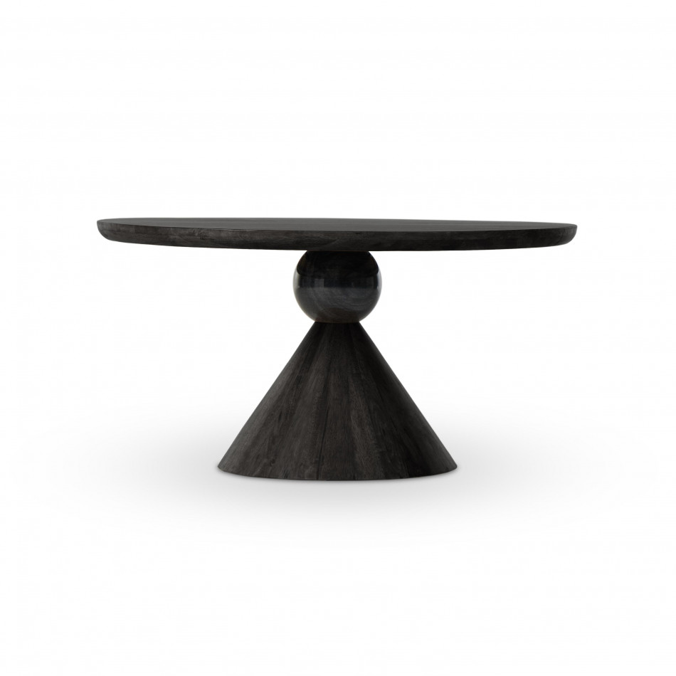 Bibianna Dining Table Worn Black