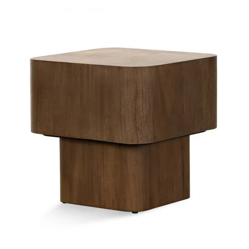 Blanco End Table Warm Umber Burl