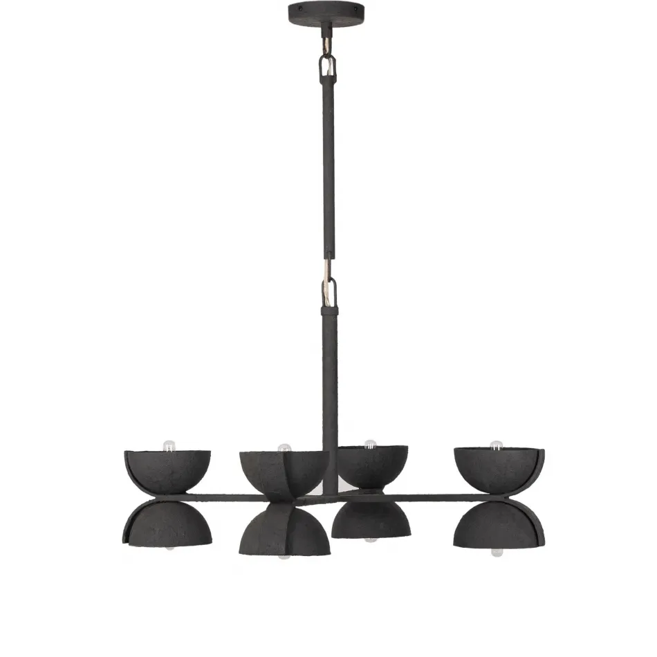 Santorini Chandelier Matte Black Plaster