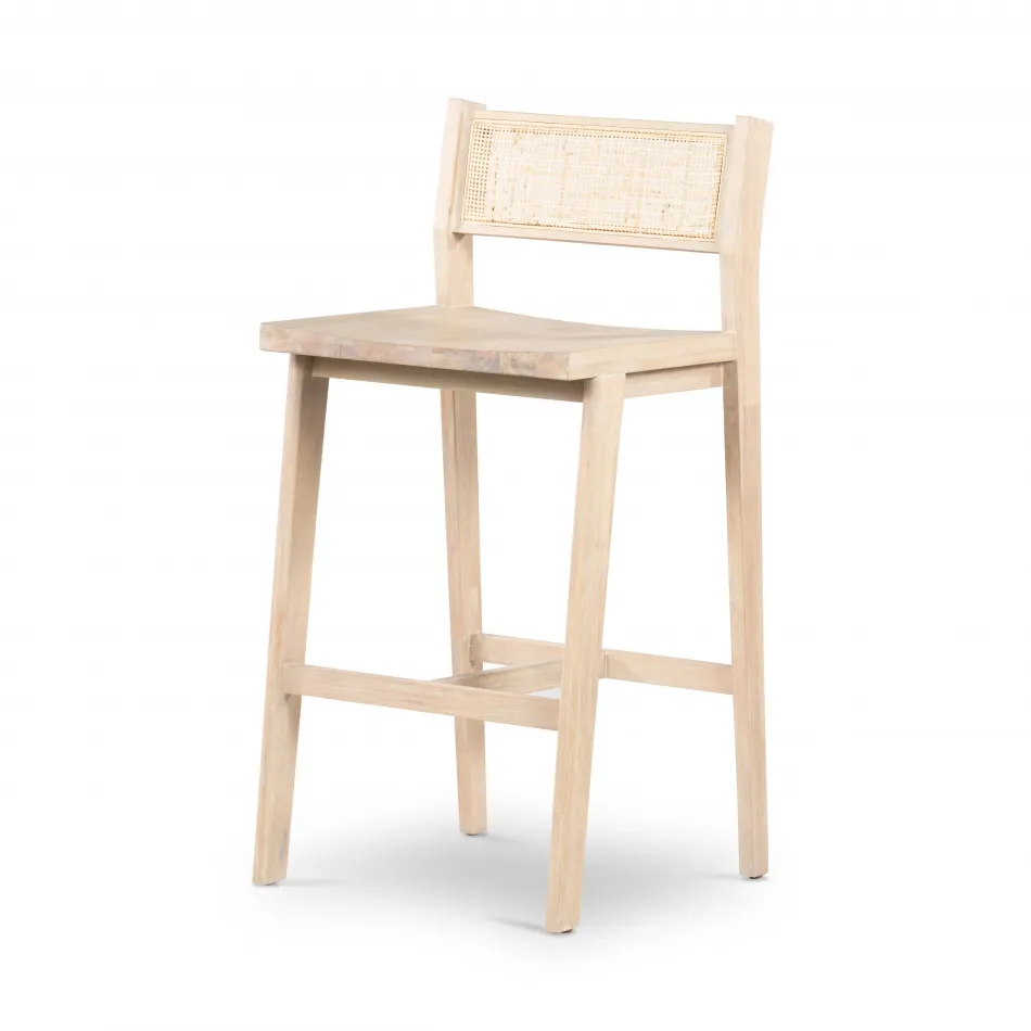 Clarita White Wash Mango Bar Stool