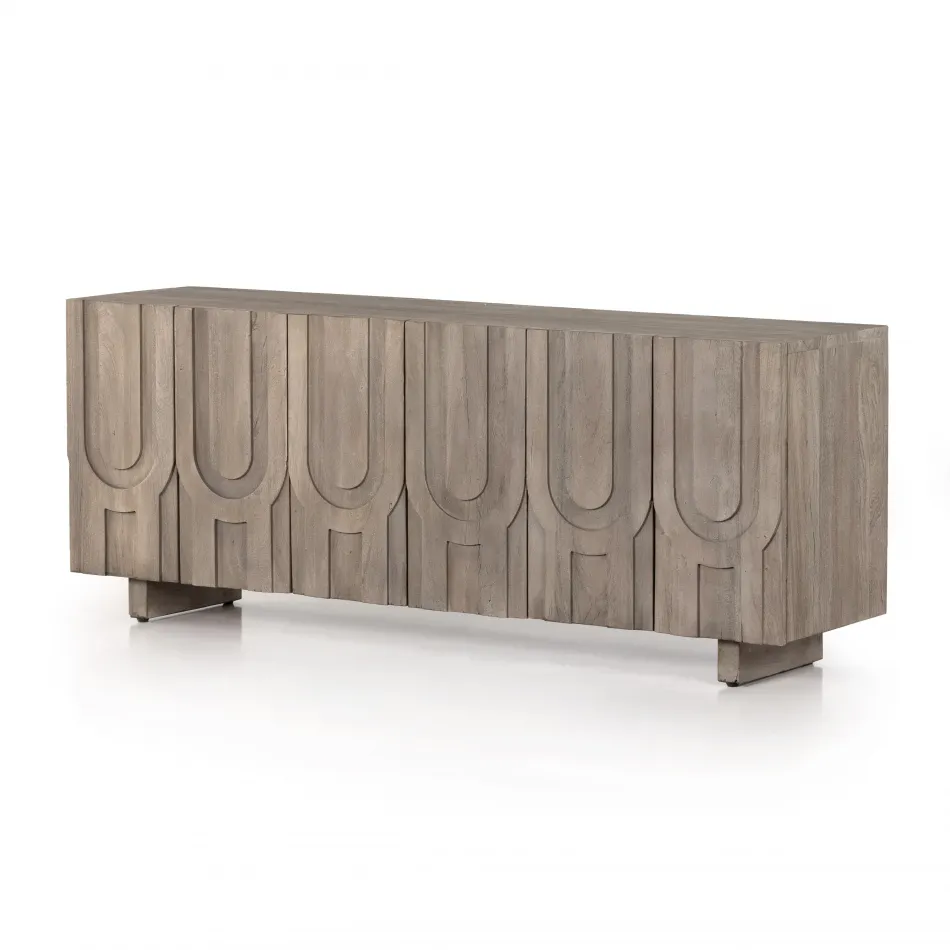 Rivka Media Console Aged Grey