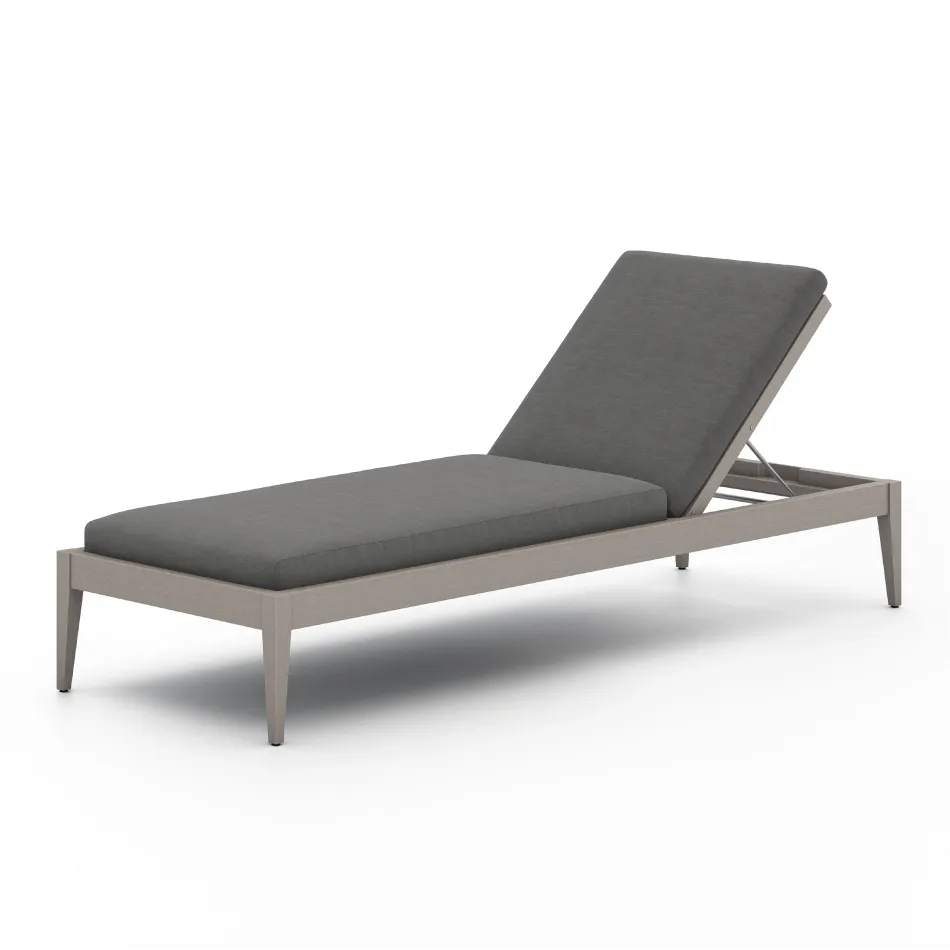 Sherwood Outdoor Chaise Grey/Charcoal