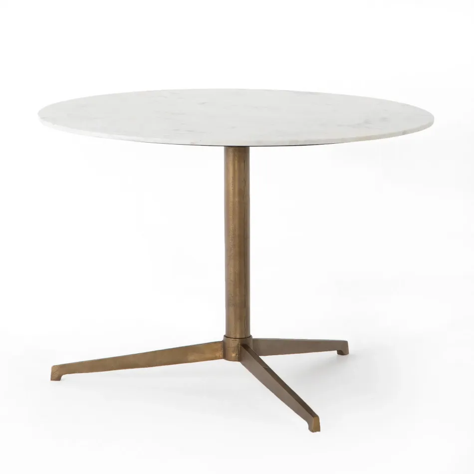 Helen Round Bistro Table Polished White