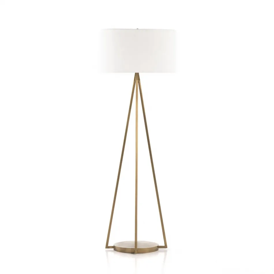 Walden Floor Lamp Antique Brass