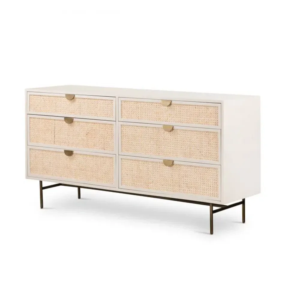 Luella 6 Drawer Dresser Matte Alabaster