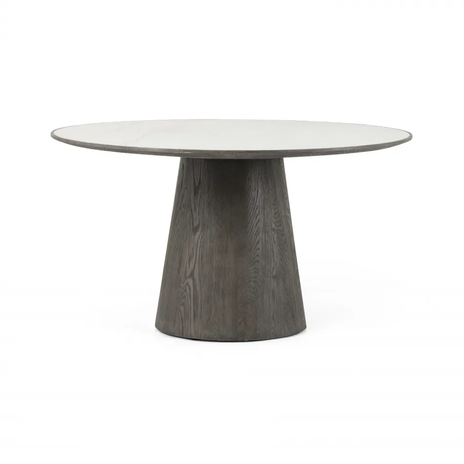 Skye Round Dining Table White Marble