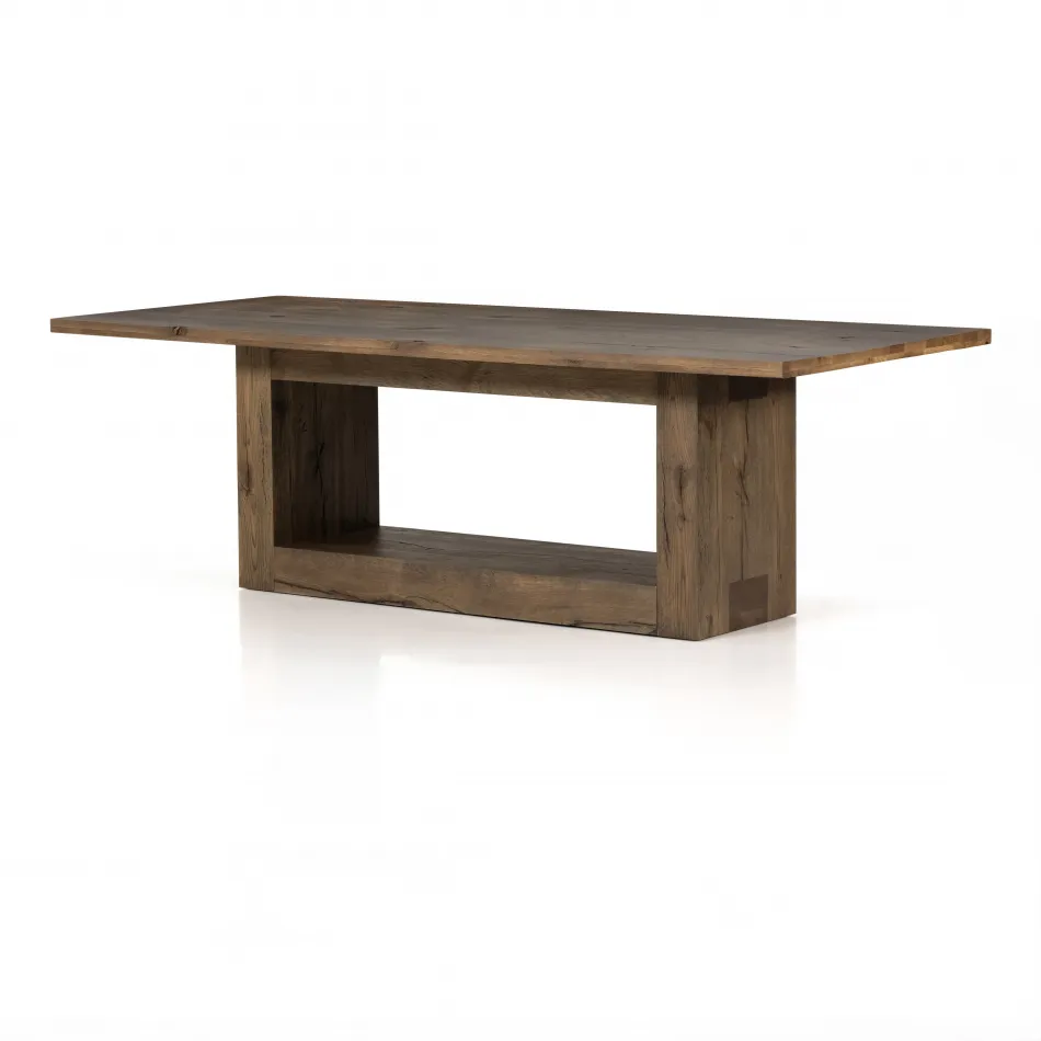 Perrin Dining Table 93 Rustic Fawn