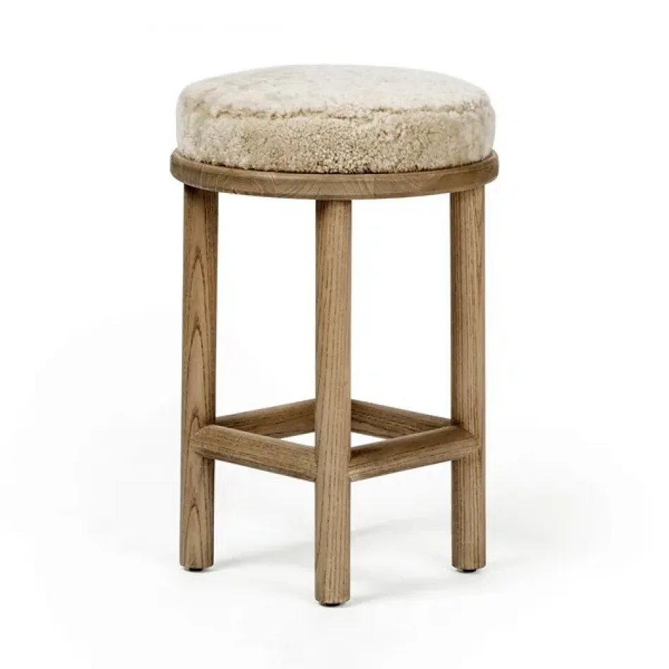 Saldino Stool Beige Shearling