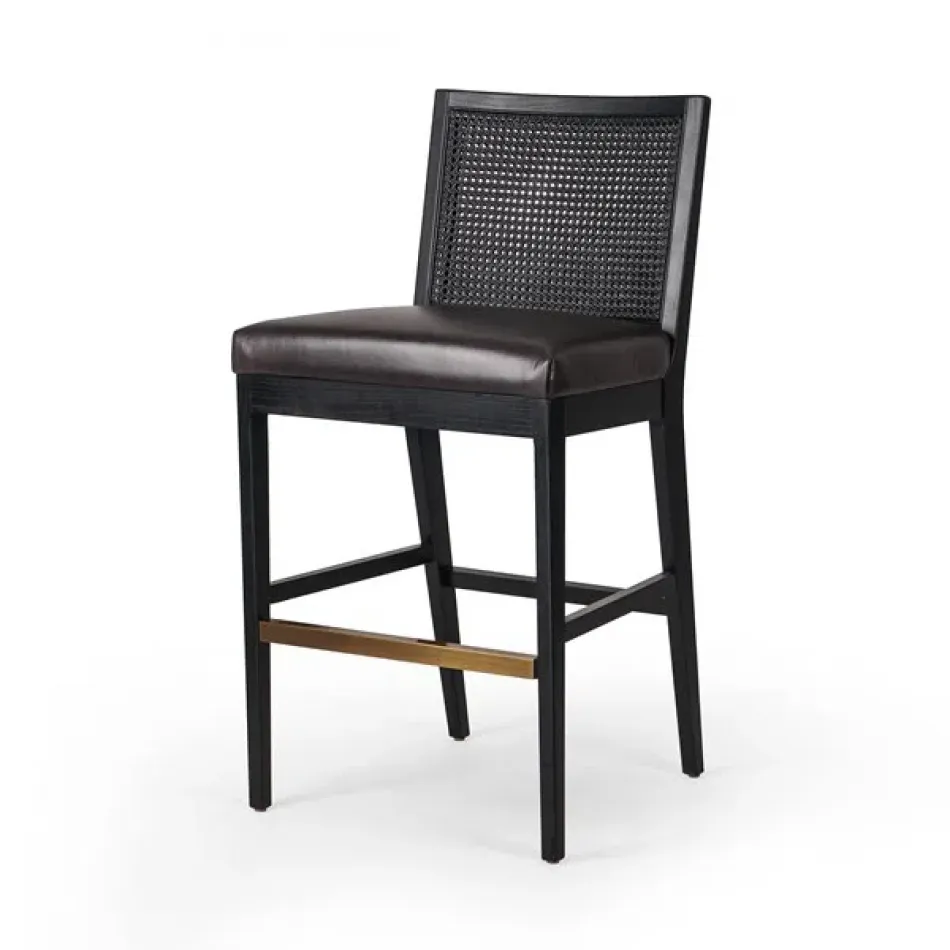 Antonia Armless Dining Black Bar Stool