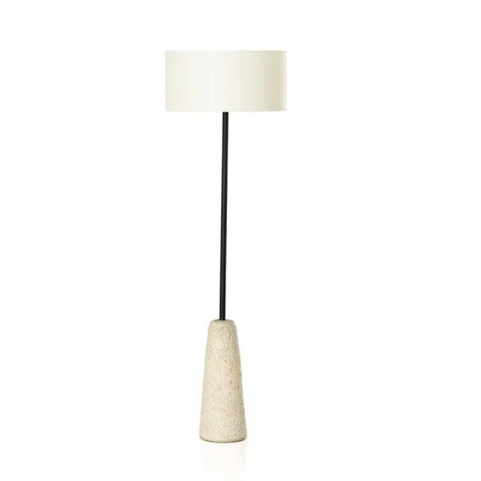 Wren Floor Lamp Reactive White Glaze