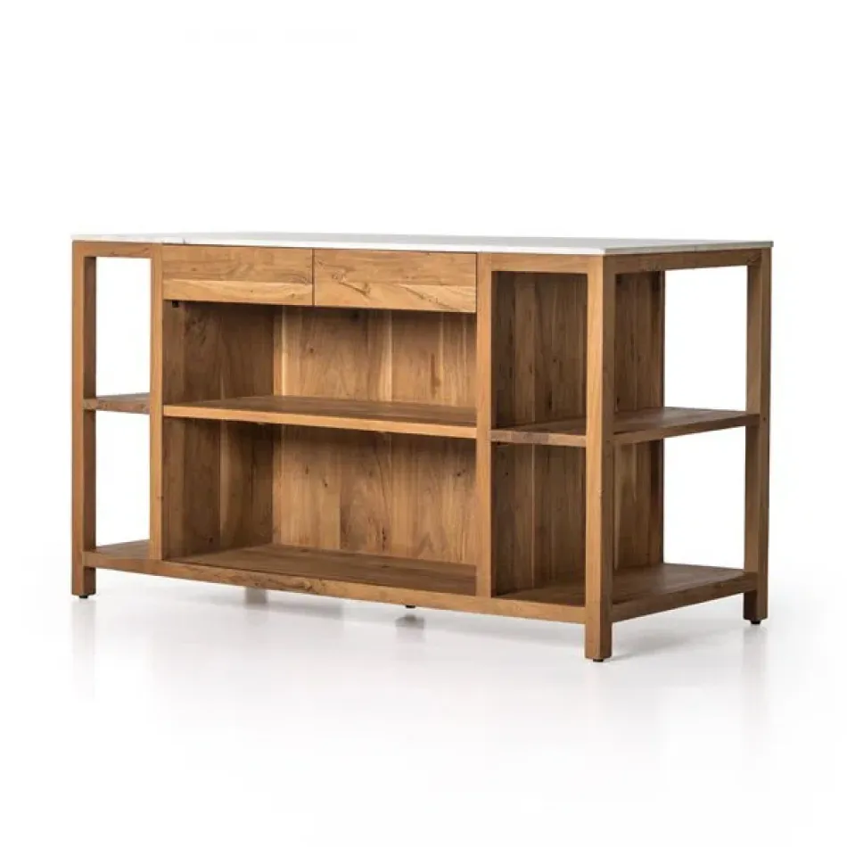 Indira Kitchen Island Smoked Acacia