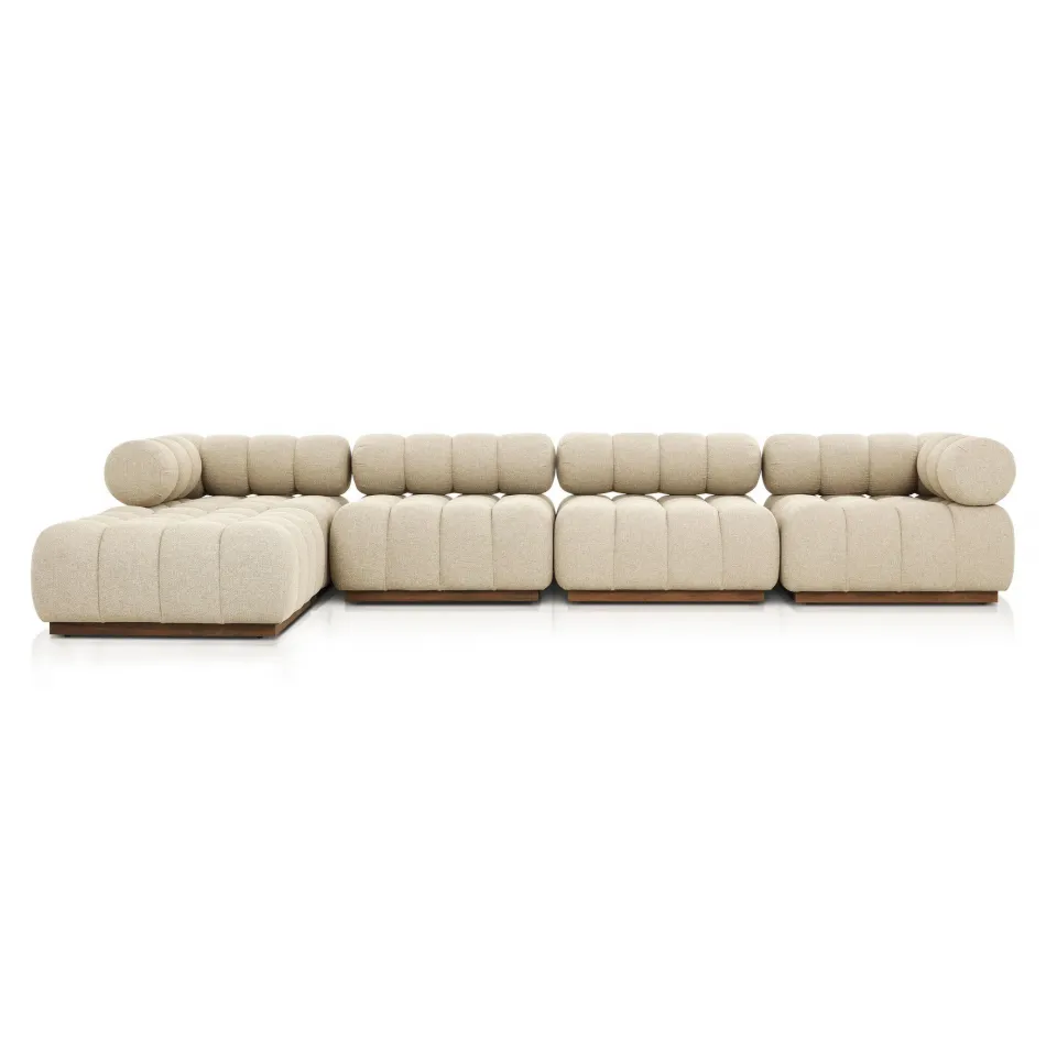 Roma Outdoor 4-Piece Sectional Hayes Cream