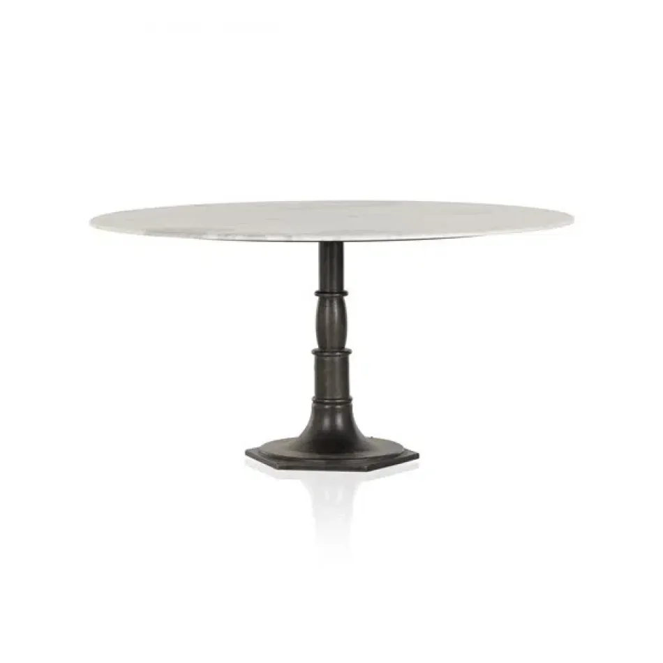 Lucy Round Dining Table 60" Carbon Wash