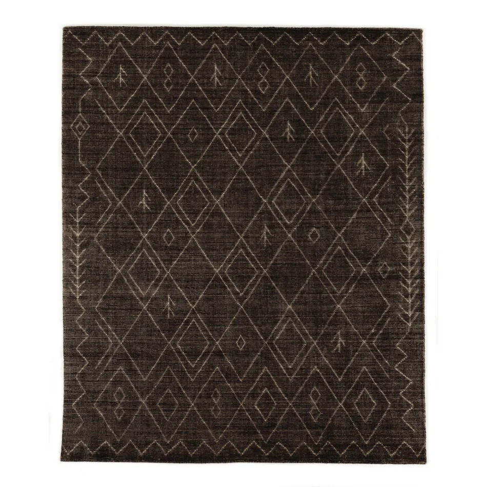 Nador Moroccan Hand Knotted Rug Nador Espresso