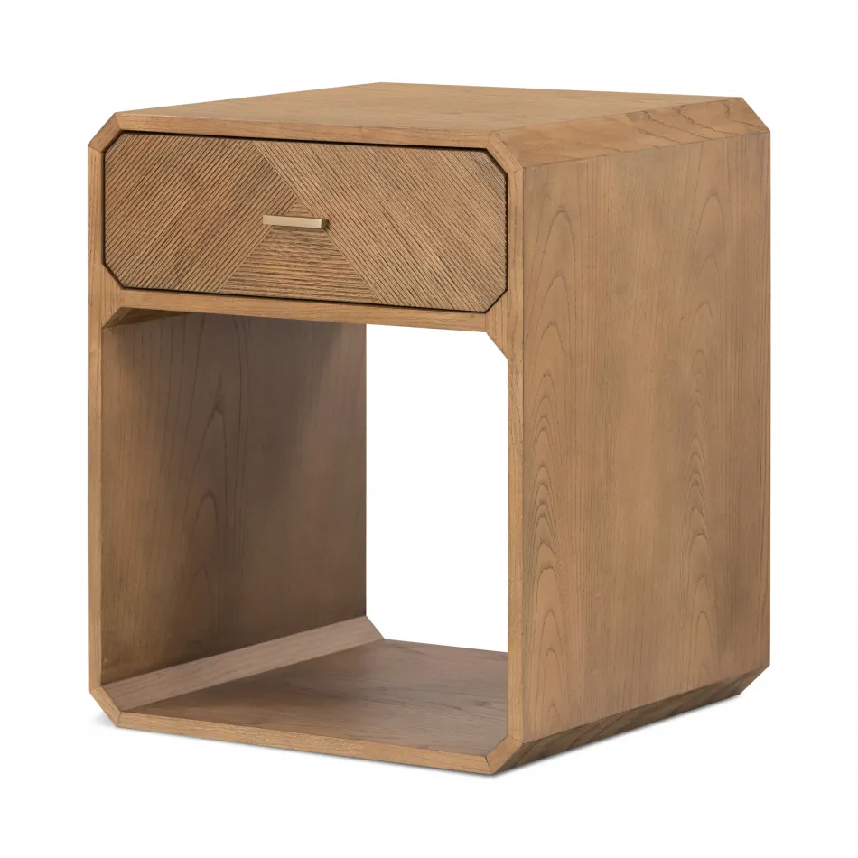 Caspian Nightstand Natural Ash Veneer