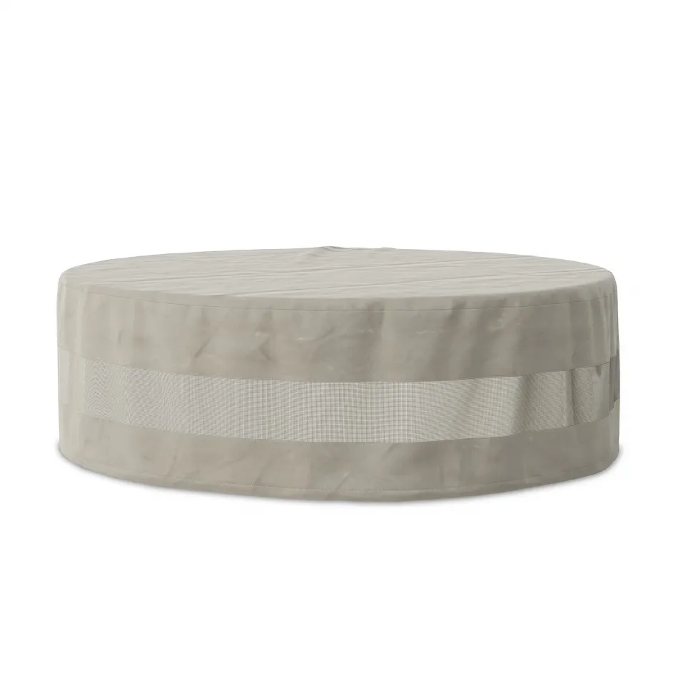 Weatherproof Outdoor Round Coffee Table Cover Baron Grey Medium