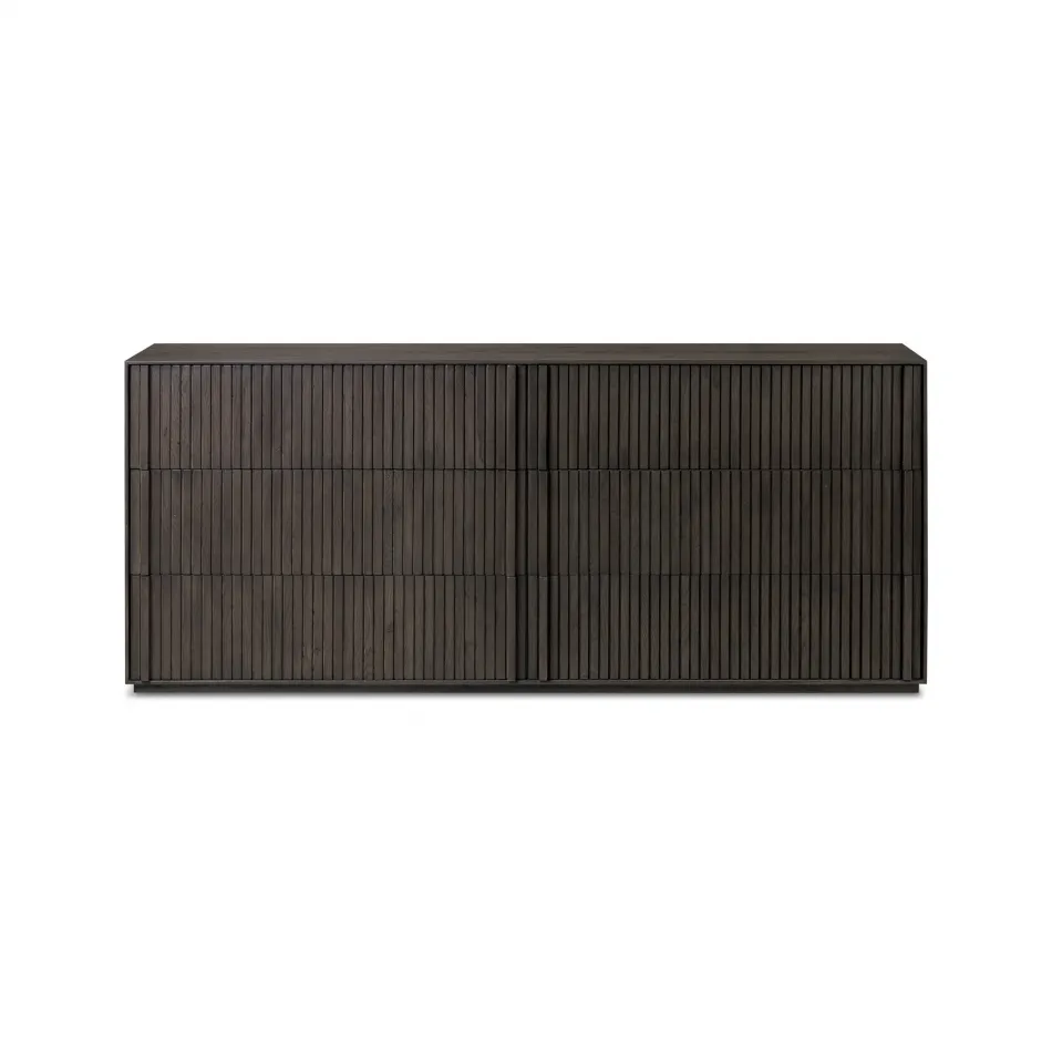 Leo 6 Drawer Dresser Smoked Black