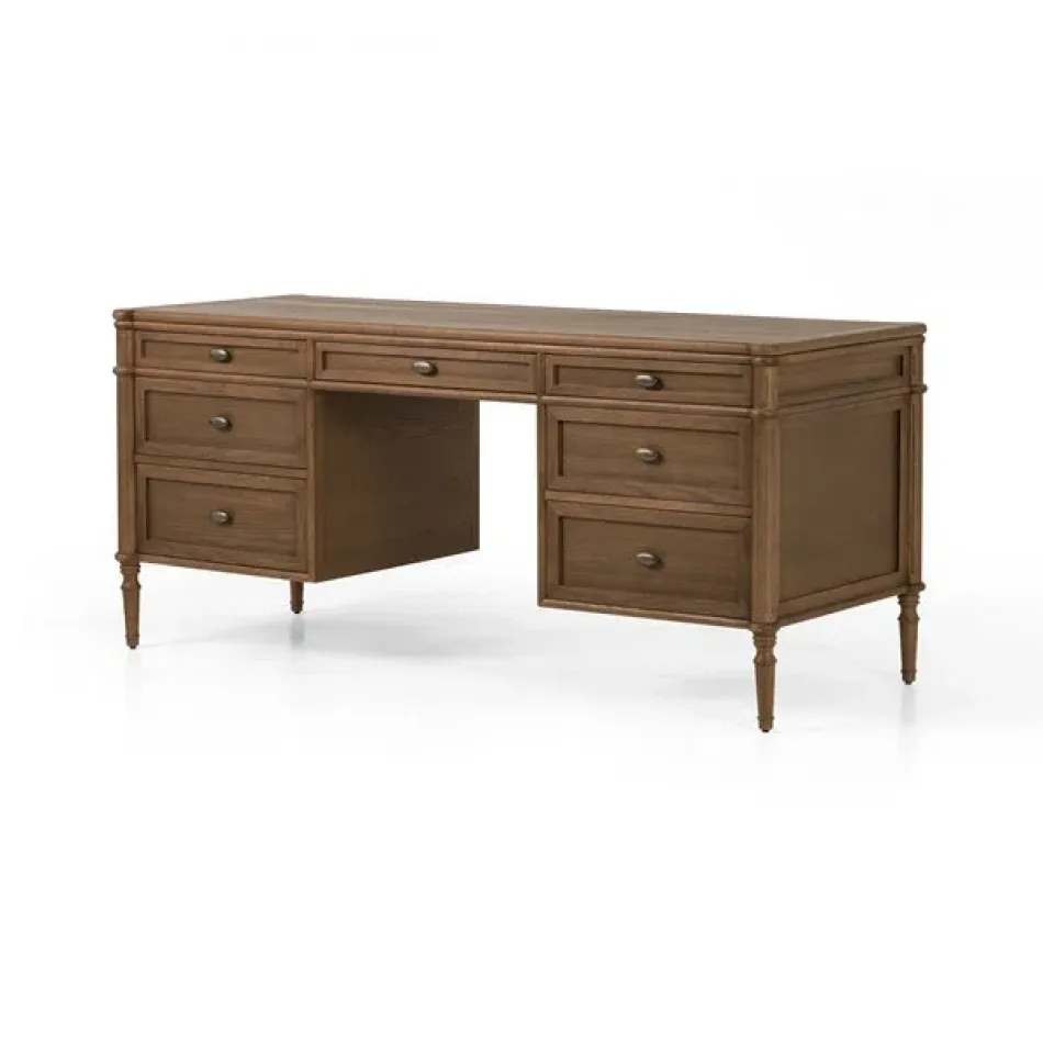 Toulouse Executive Desk Toasted Oak