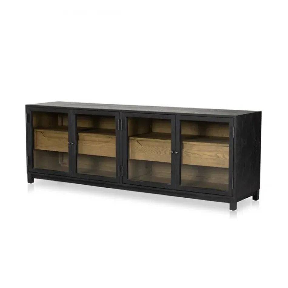 Millie Media Console Drifted Matte Black