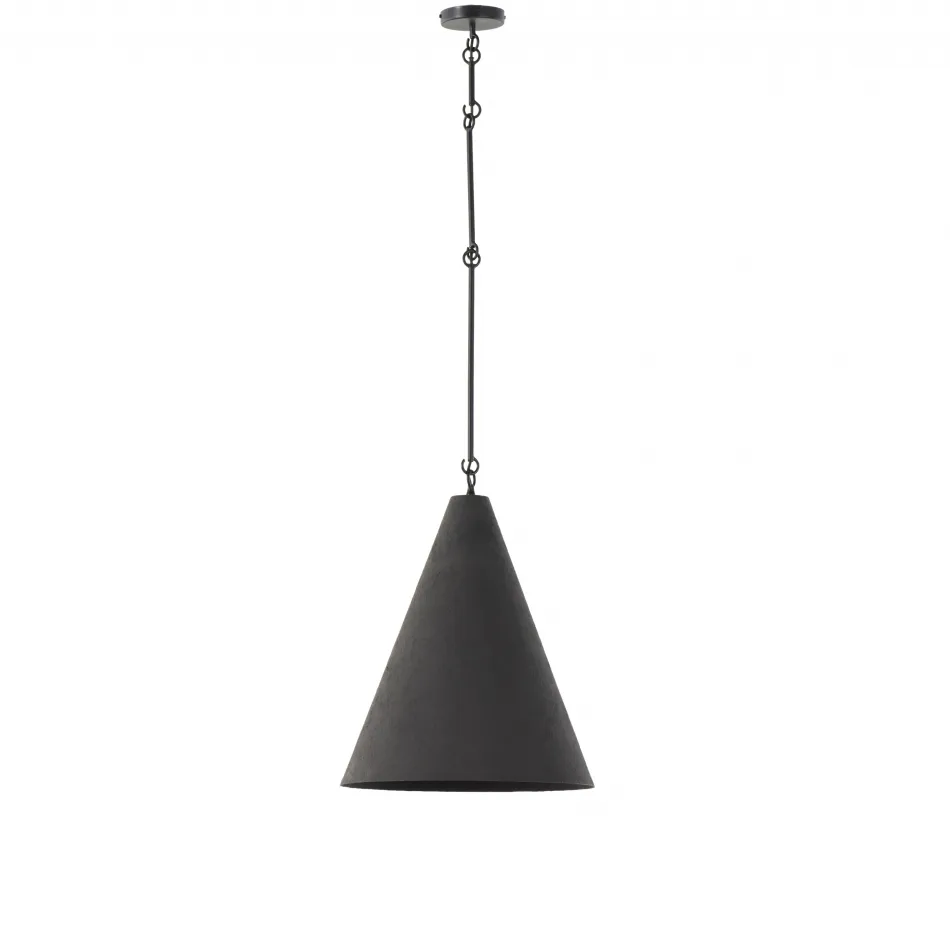 Grazia Pendant Matte Black Plaster