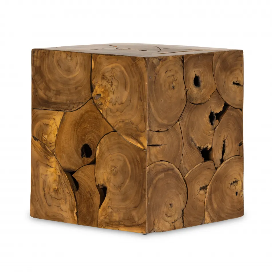 Tomlin Outdoor End Table Teak Root