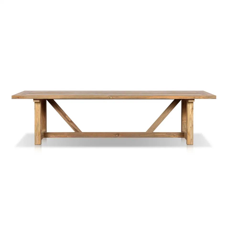 Stewart Outdoor Dining Table Reclaimed Natural FSC Reclaimed Natural