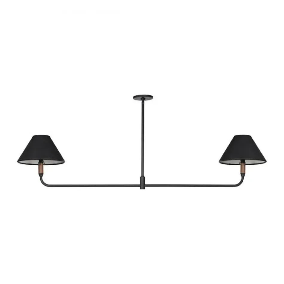 Cullen Linear Double Pendant Black