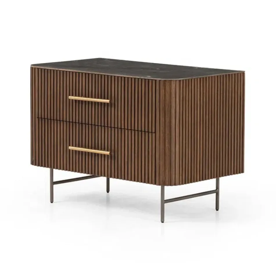 Fletcher Large Nightstand Terra Brown