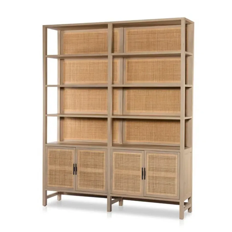 Caprice Wide Bookshelf Natural Mango