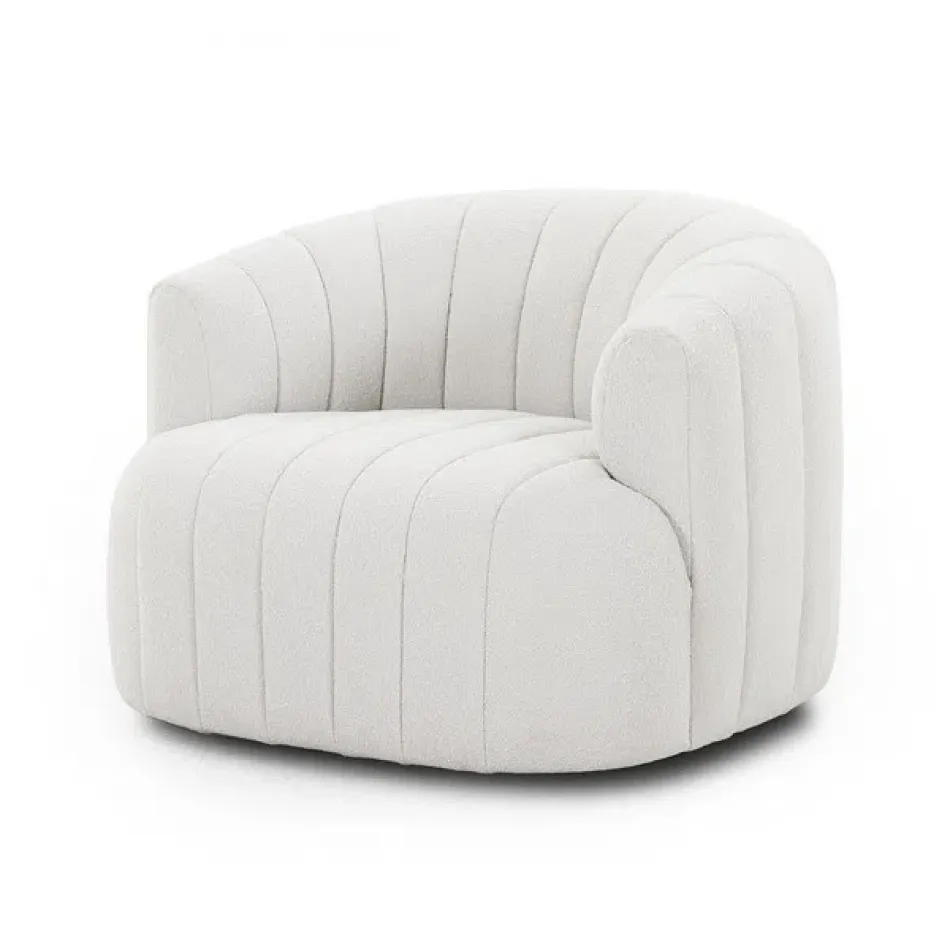 Elliana Swivel Chair Fiqa Boucle Natural