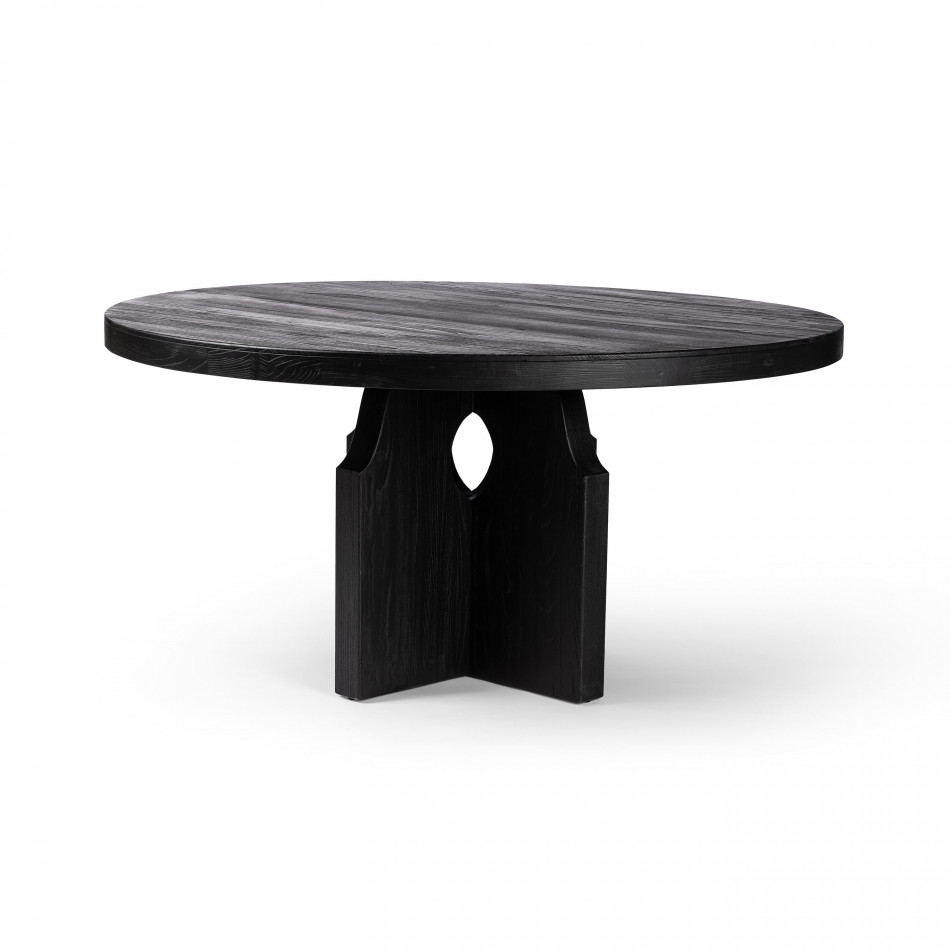 Allandale Round Dining Table Black Elm