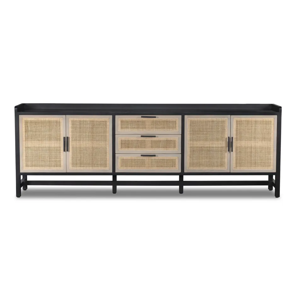 Caprice Sideboard Black Wash Mango 96"