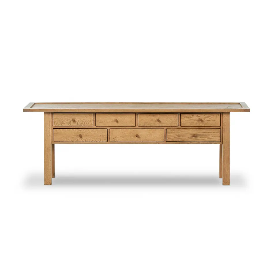 Millbrook Console Table Natural Light Oak Veneer