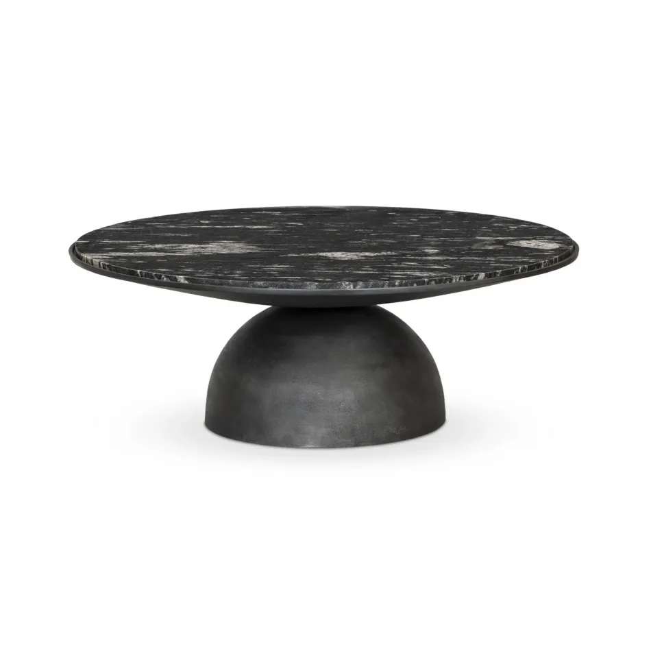 Corbett Large Coffee Table Polished Black Marble